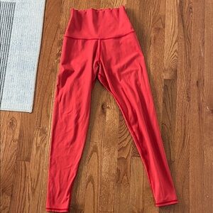 High-Waisted Red Leggings